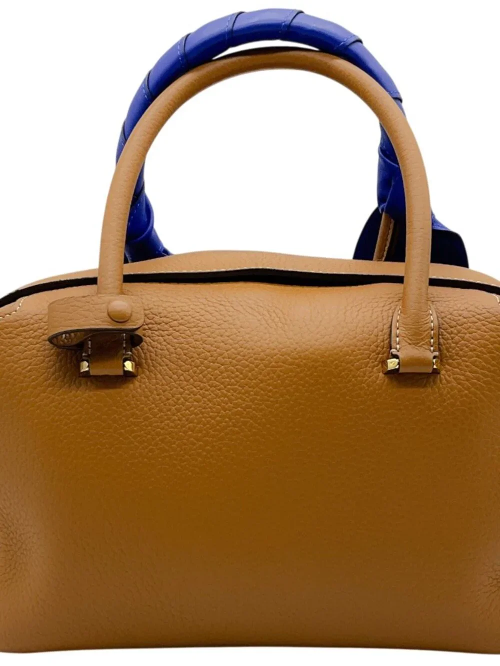 Delvaux Tan / Blue The Cool Box MM Satchel